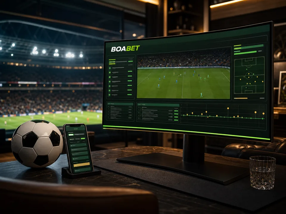 BoaBet élő sportfogadási felület stadionnézettel